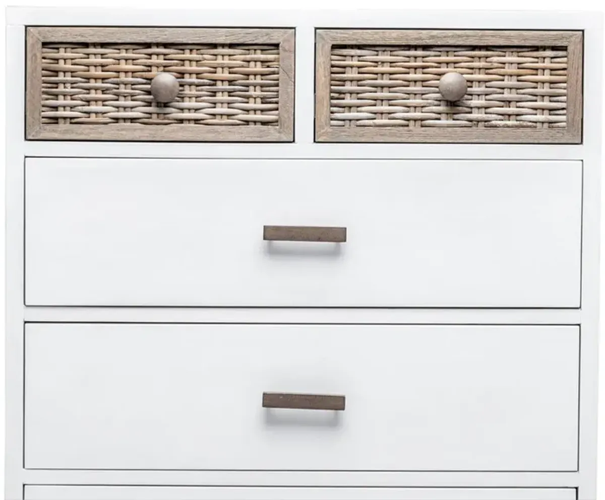 Seawinds Kauai Split Vertical White Crackle Finish Chest