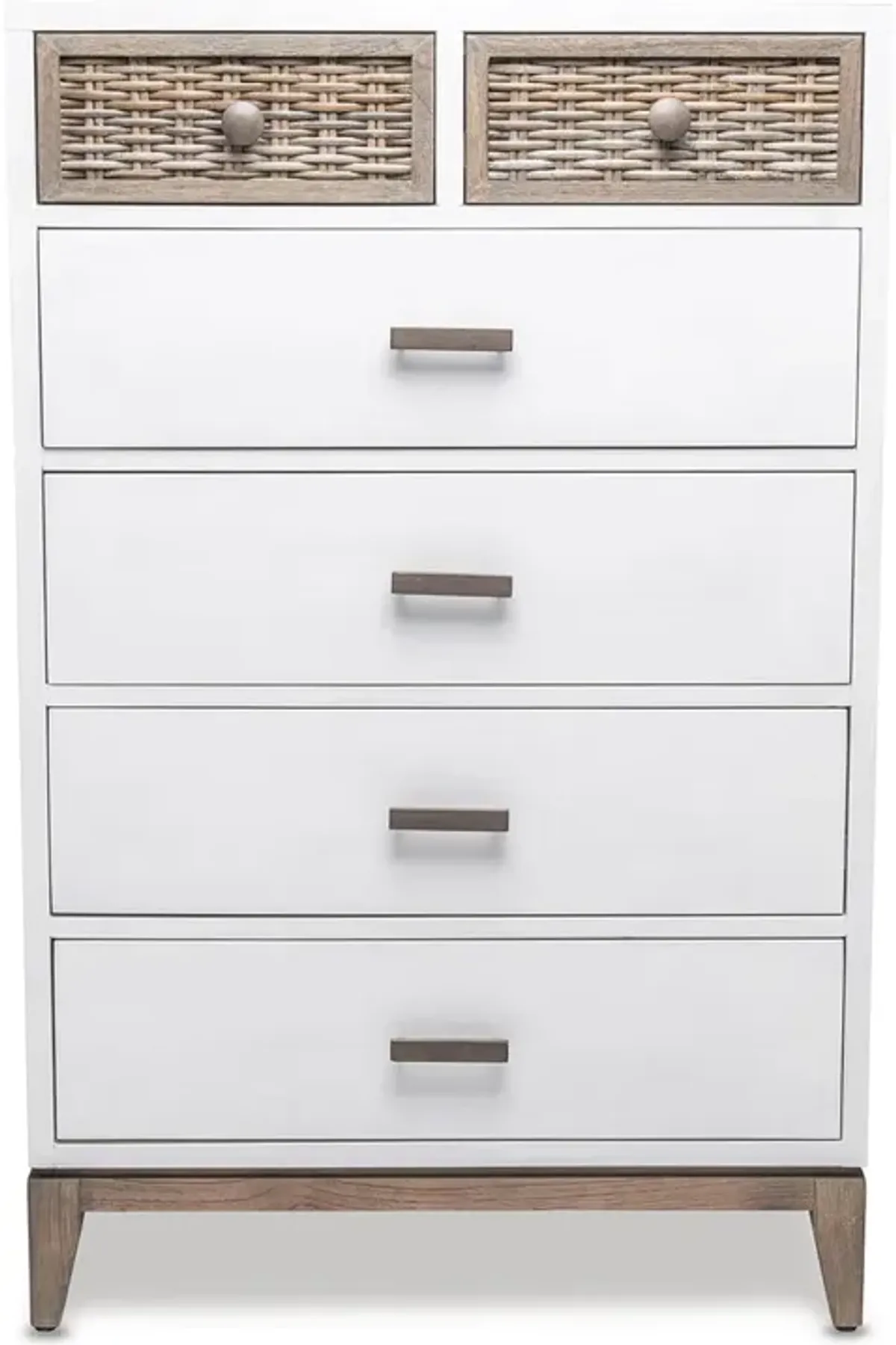 Seawinds Kauai Split Vertical White Crackle Finish Chest