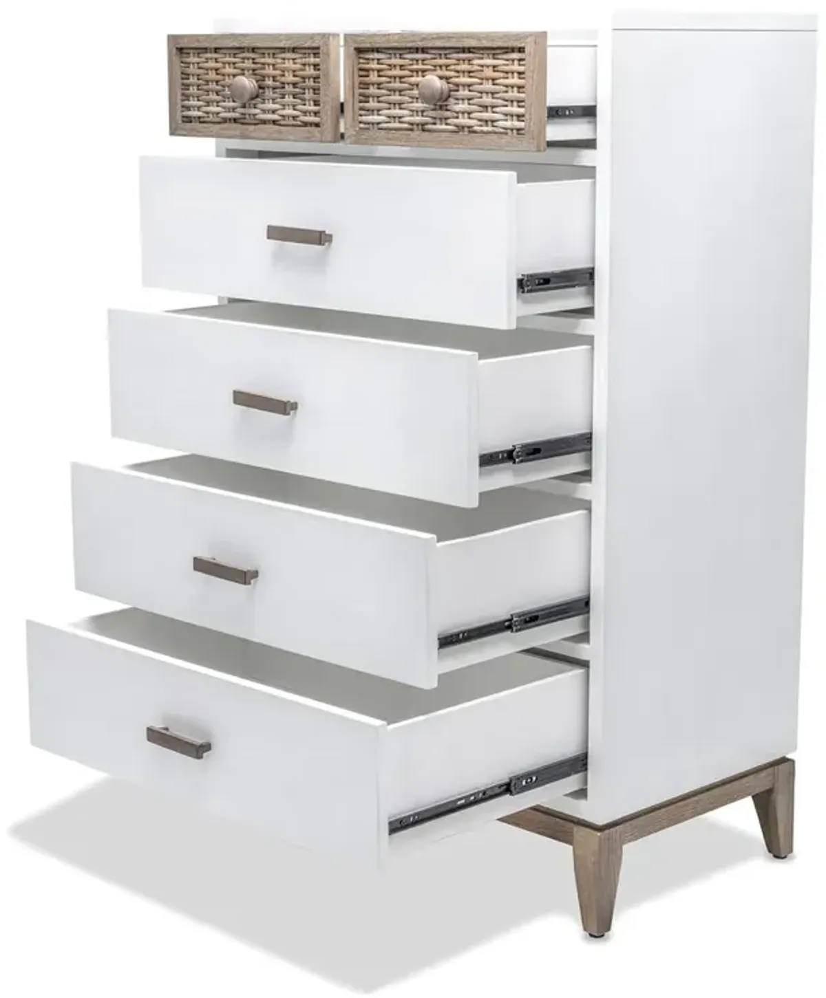 Seawinds Kauai Split Vertical White Crackle Finish Chest