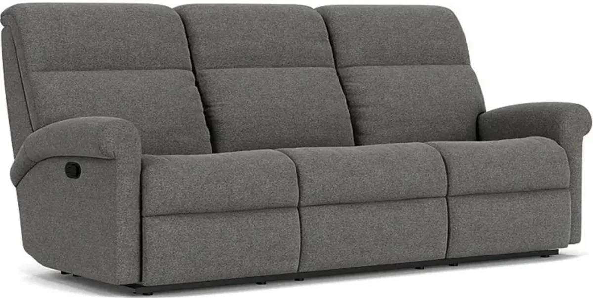 Flexsteel Davis Gray Flagstone Reclining Sofa