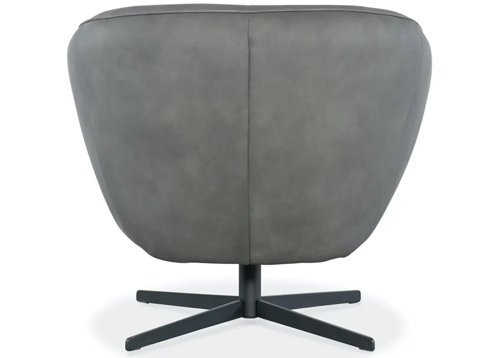 Hooker Furniture Mina Buckskin Dark Grey Swivel Leather Chair