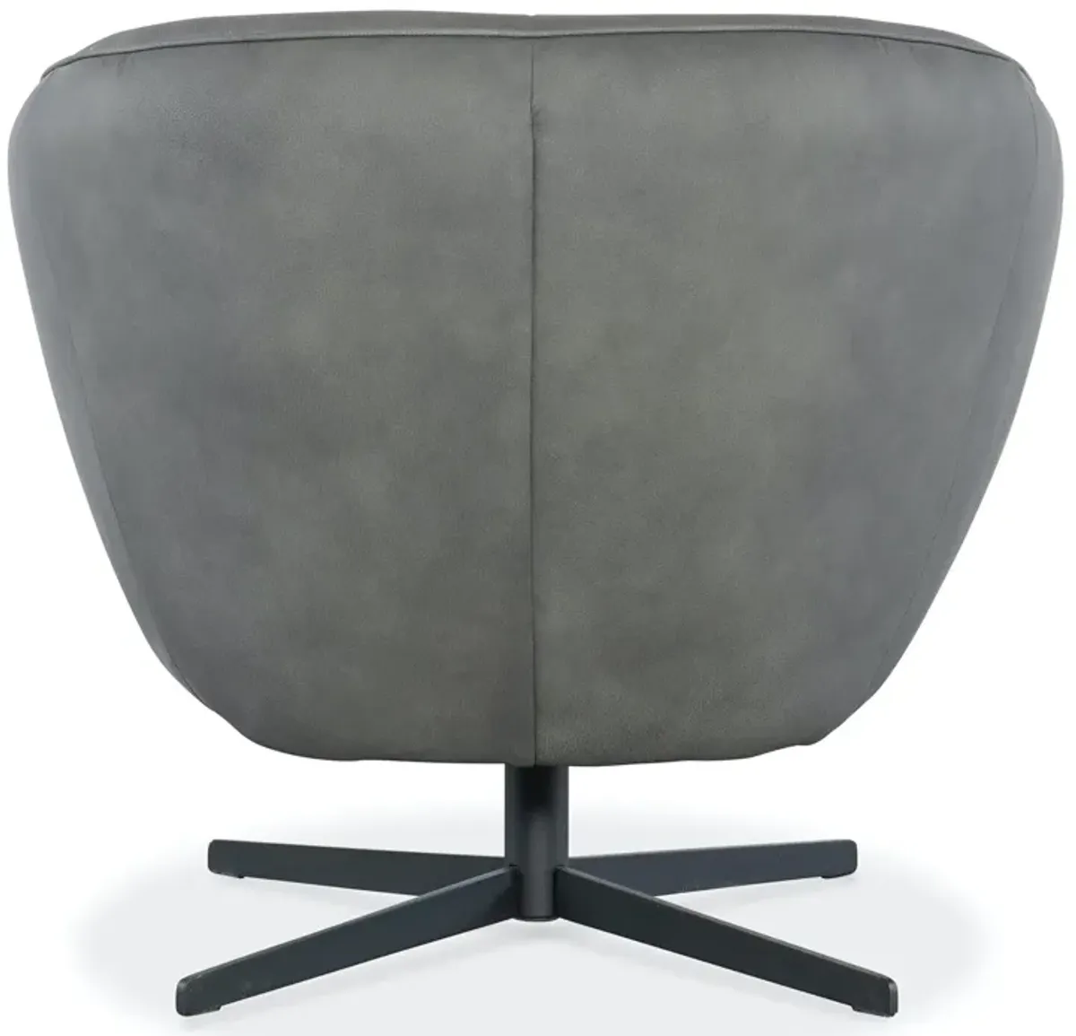 Hooker Furniture Mina Buckskin Dark Grey Swivel Leather Chair