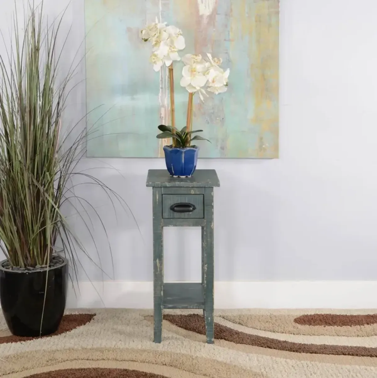 Sunny Designs Marina Sea Grass Chair Side Table