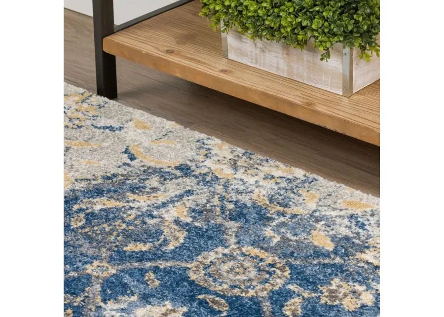 ORLEANS INDIGO 5'X8' AREA RUG