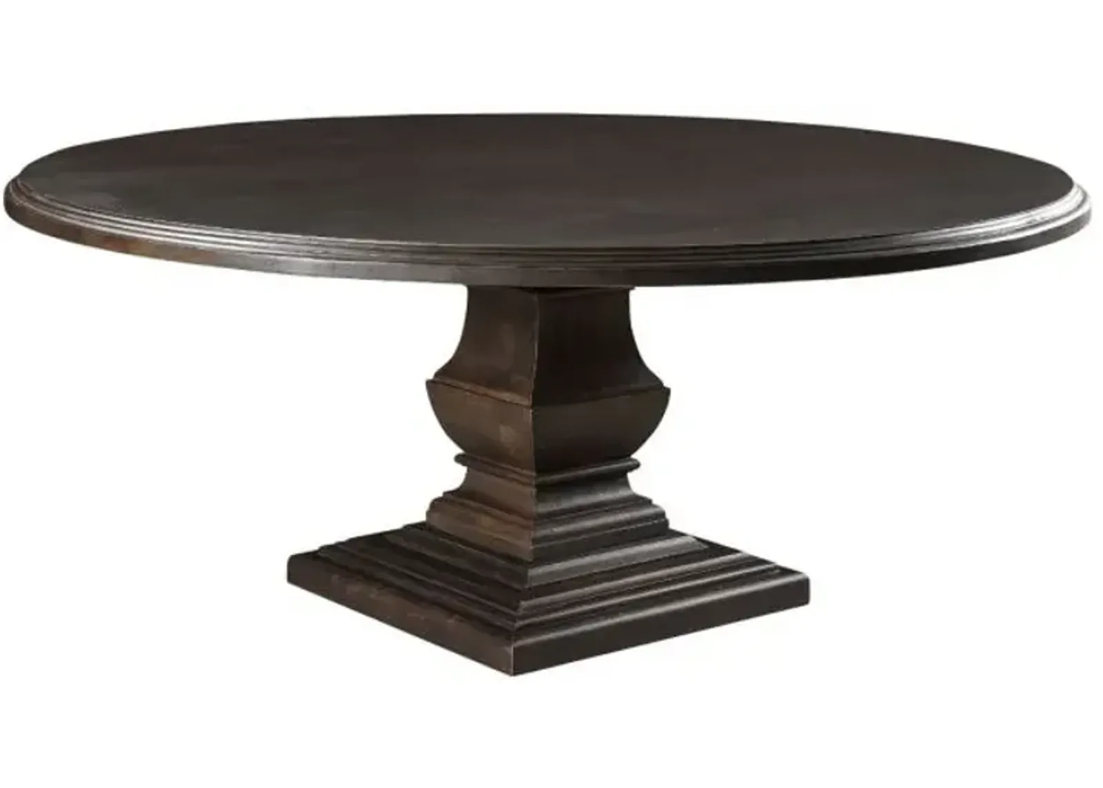 Home Trends Design Nimes 72 Inch Round Dining Table Vintage Brown