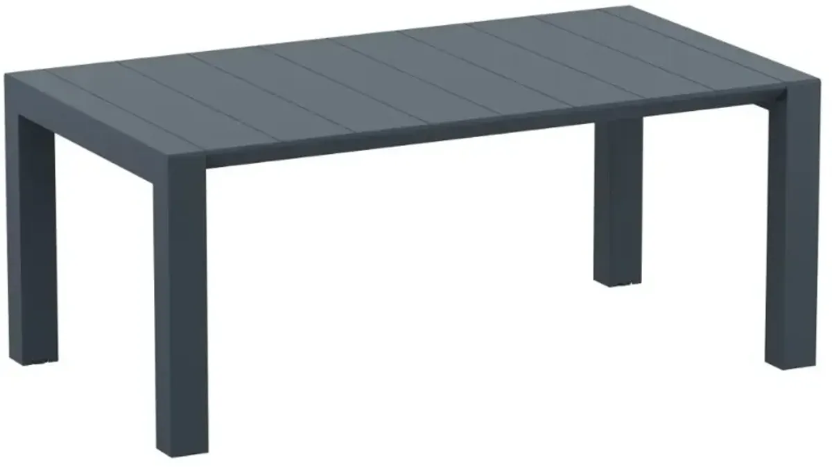 Compamia Ibiza Extendable Wickerlook Outdoor Dining Set 7-Piece Dark Gray