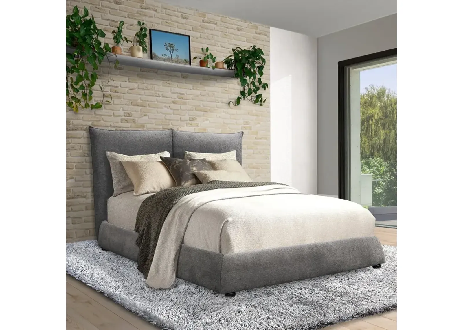 Parker House Cumulus Cozy Charcoal King Bed