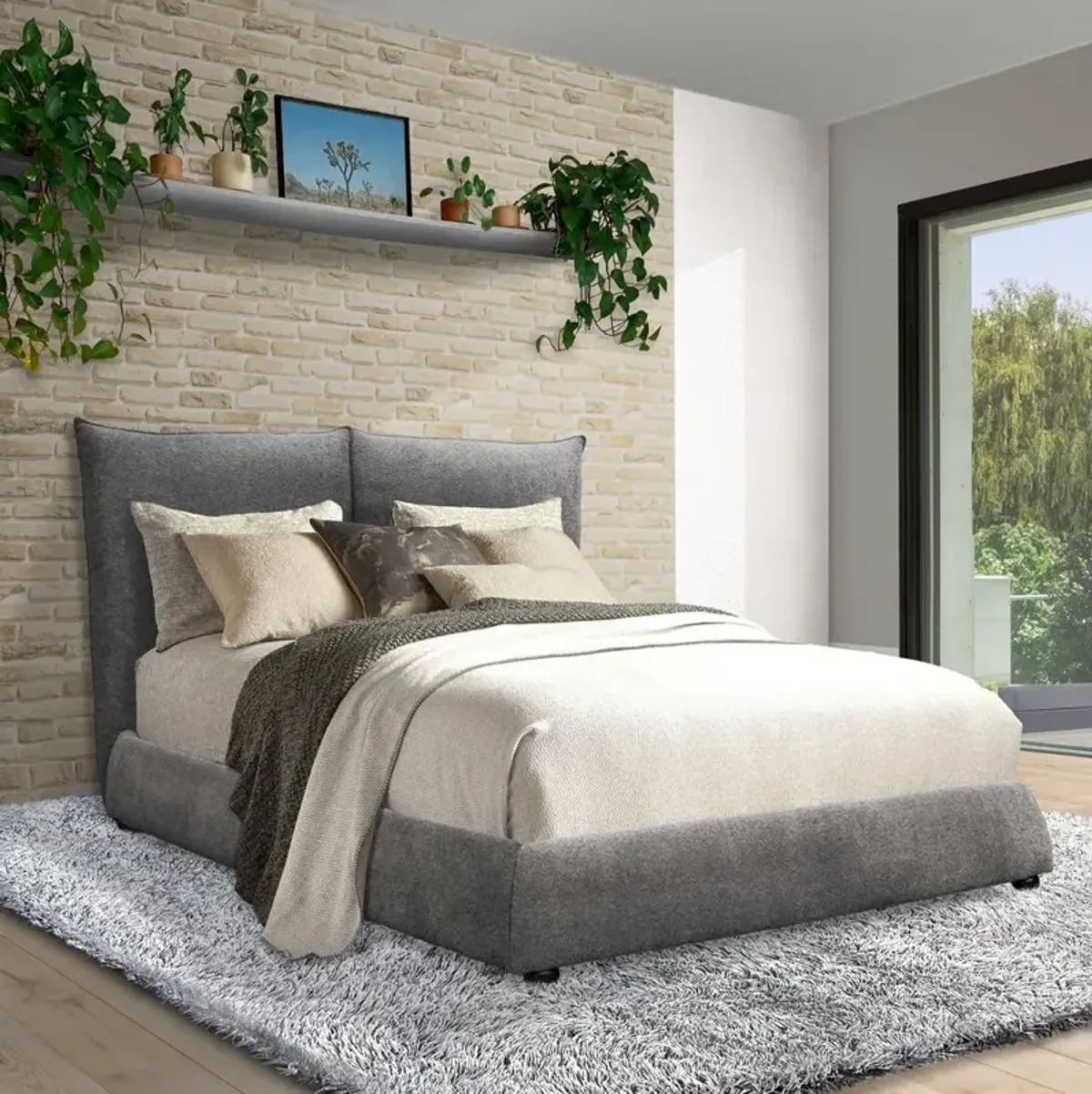 Parker House Cumulus Cozy Charcoal King Bed