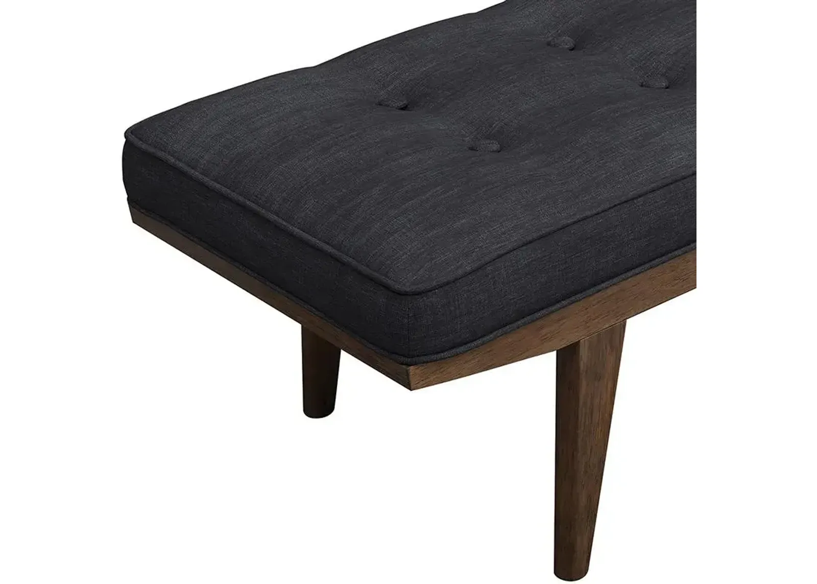 Coaster Wilson Fabric Upholstered Tufted Accent Bench Grey