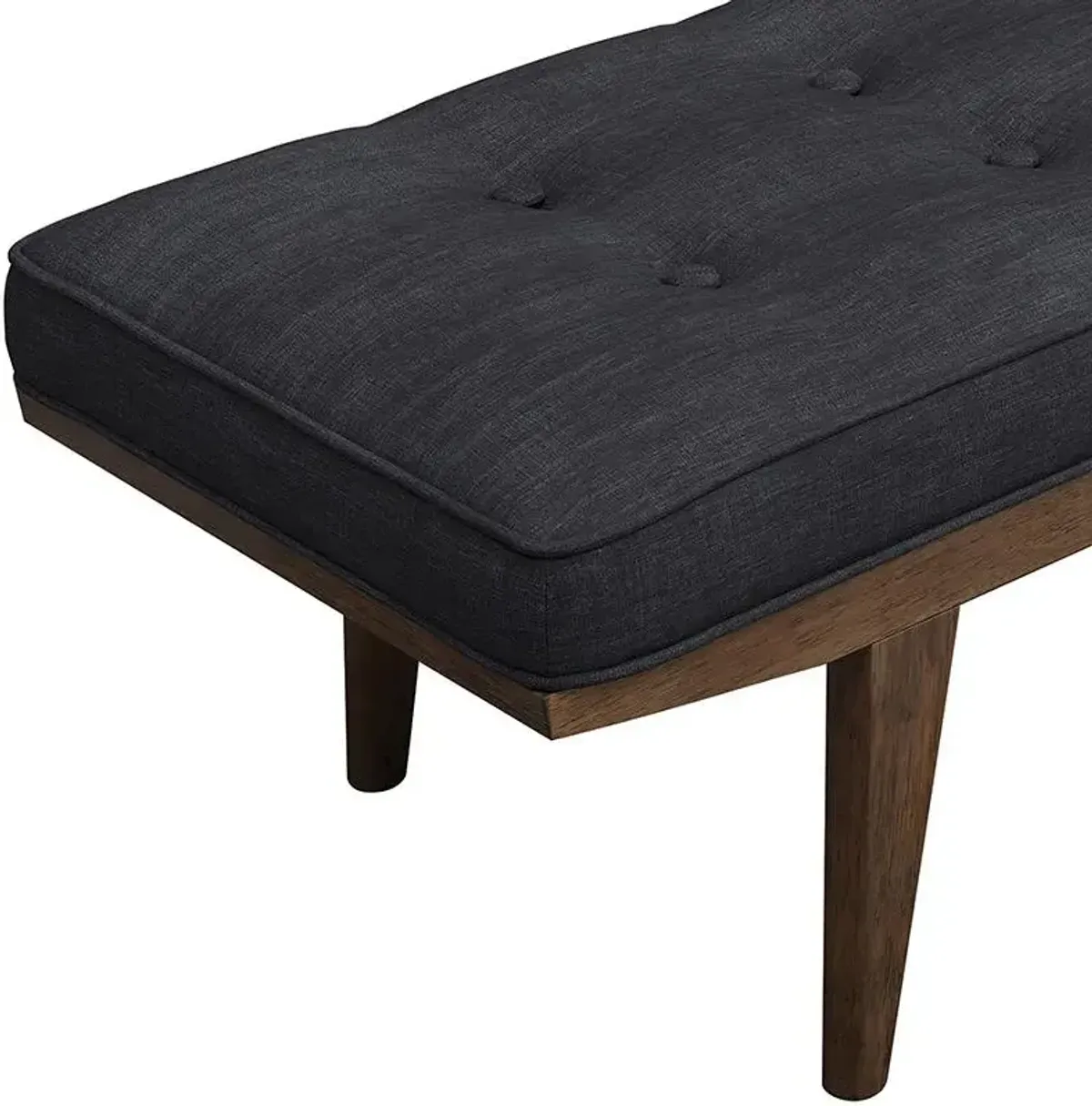 Coaster Wilson Fabric Upholstered Tufted Accent Bench Grey