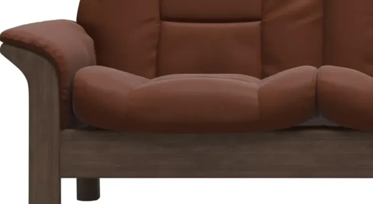 Stressless Buckingham Low Back Sofa in Copper Leather.