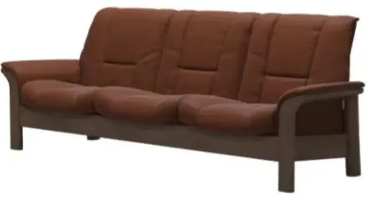 Stressless Buckingham Low Back Sofa in Copper Leather.