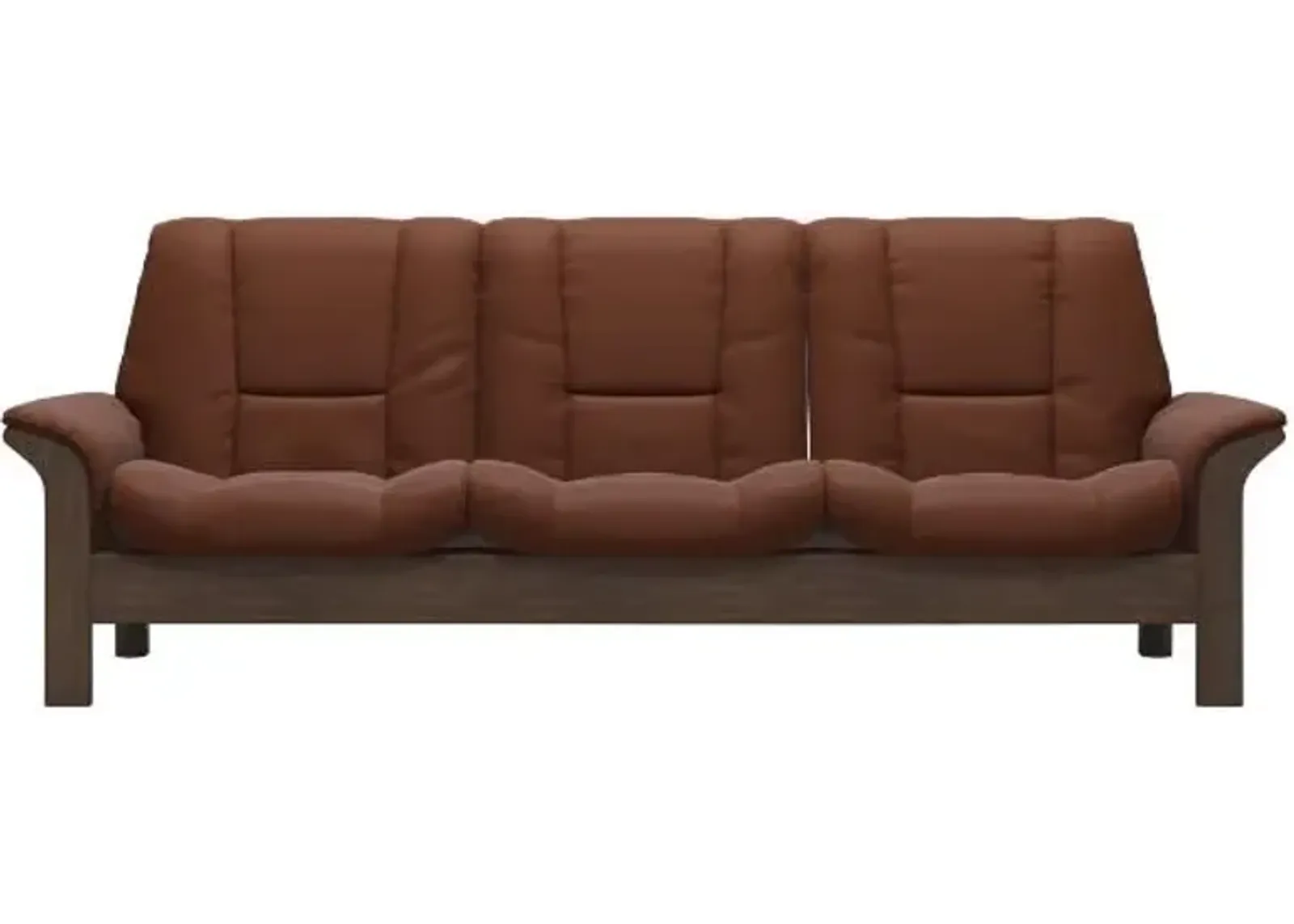 Stressless Buckingham Low Back Sofa in Copper Leather.