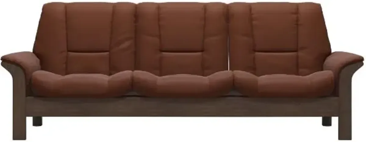 Stressless Buckingham Low Back Sofa in Copper Leather.