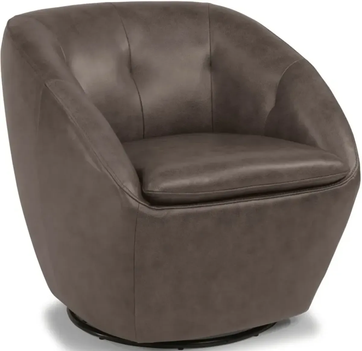 Flexsteel Wade Light Brown Swivel Barrel Chair