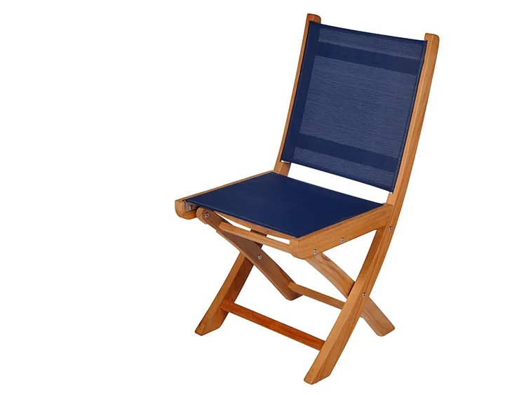 SAILMATE OUTDOOR NAVY SLING FOLDING SIDE CHAIR