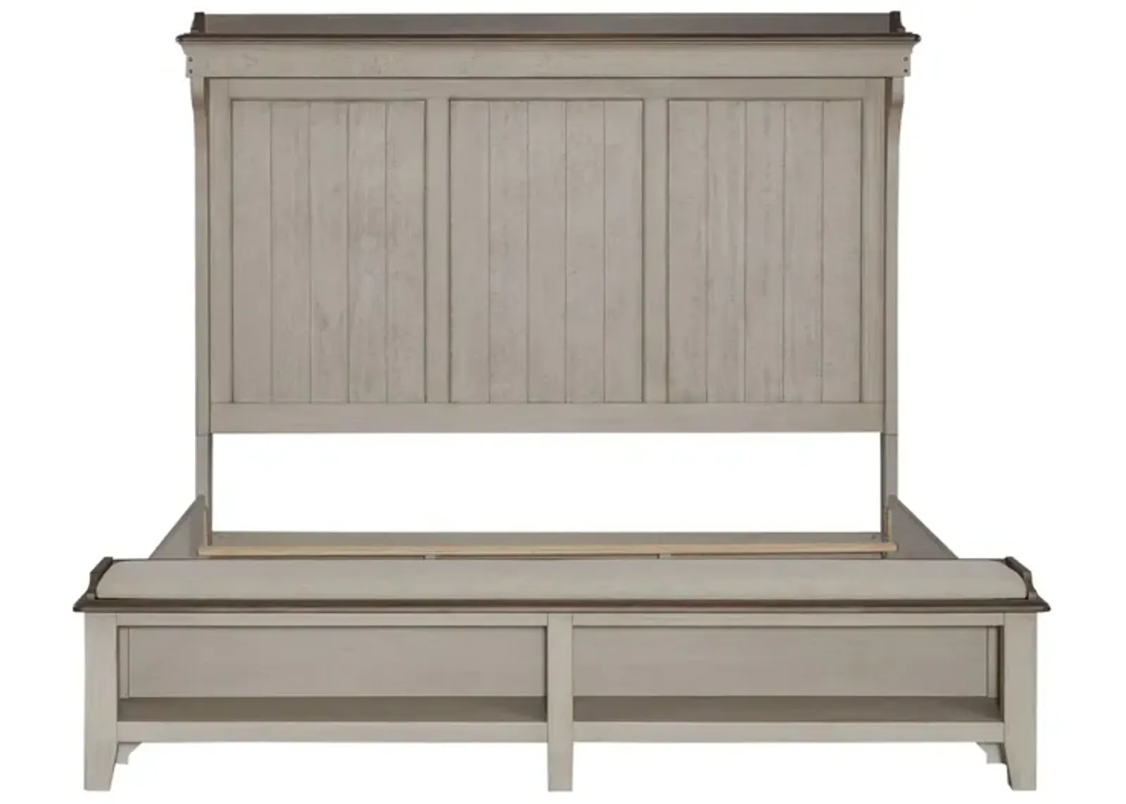 Liberty Furniture Ivy Hollow Weathered Linen King Mantle Storage Bed