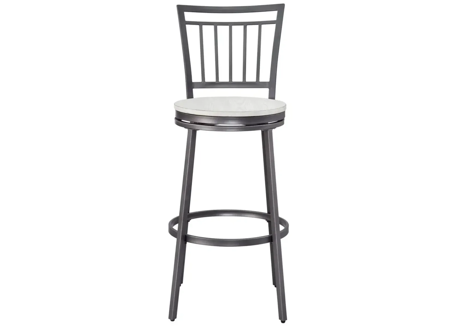 American Woodcrafters Filmore Stool with Metal Back Frame in Slate Grey with White Oak Seat