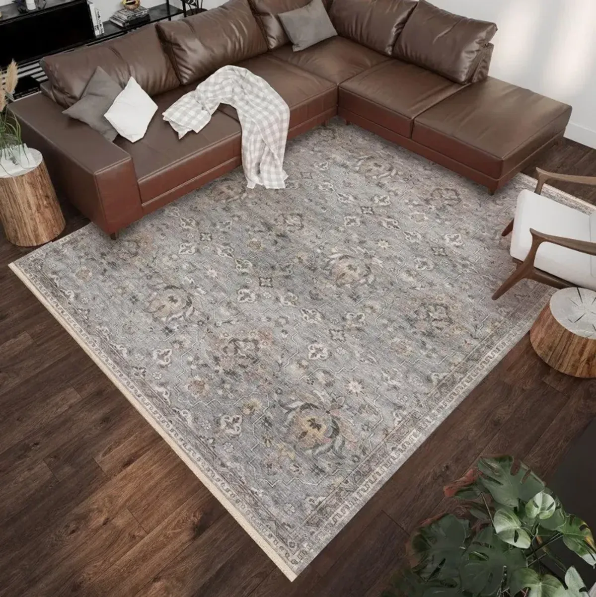 Dalyn Marbella Silver 5'X8' Area Rug