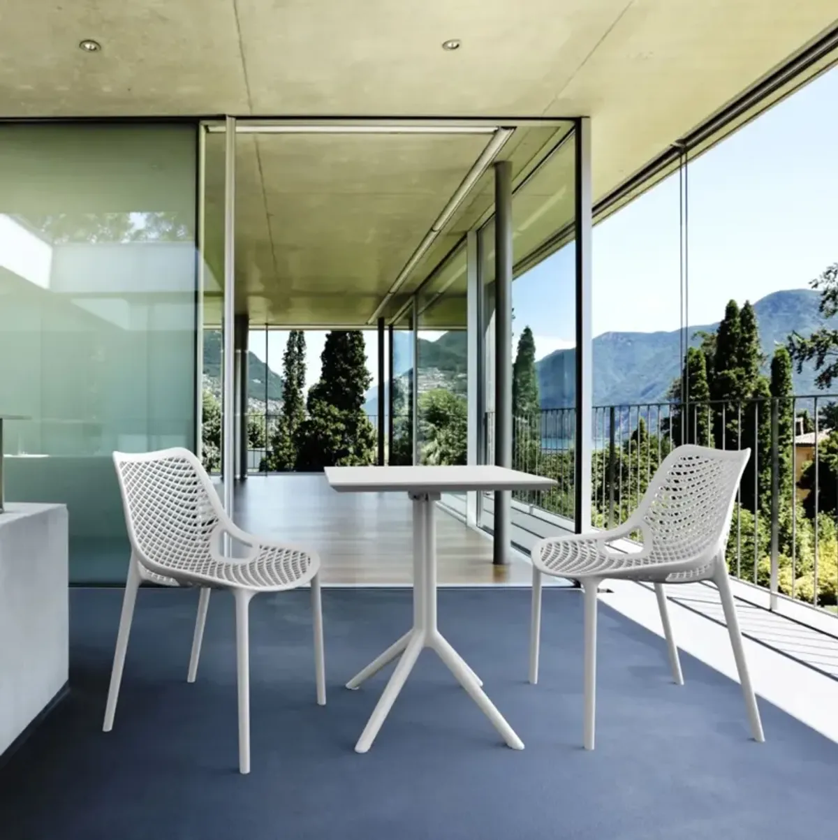 Compamia Air Bistro Outdoor Dining Set 3-Piece White