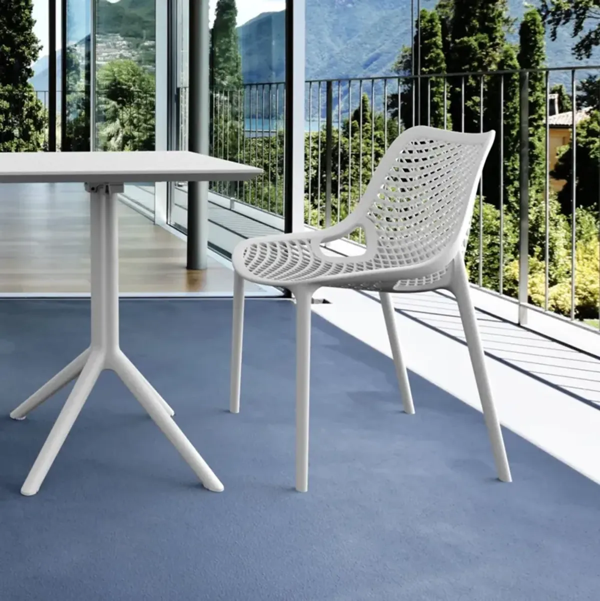Compamia Air Bistro Outdoor Dining Set 3-Piece White