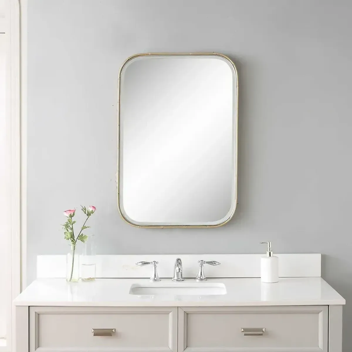 Uttermost Malay Gold Vanity Mirror