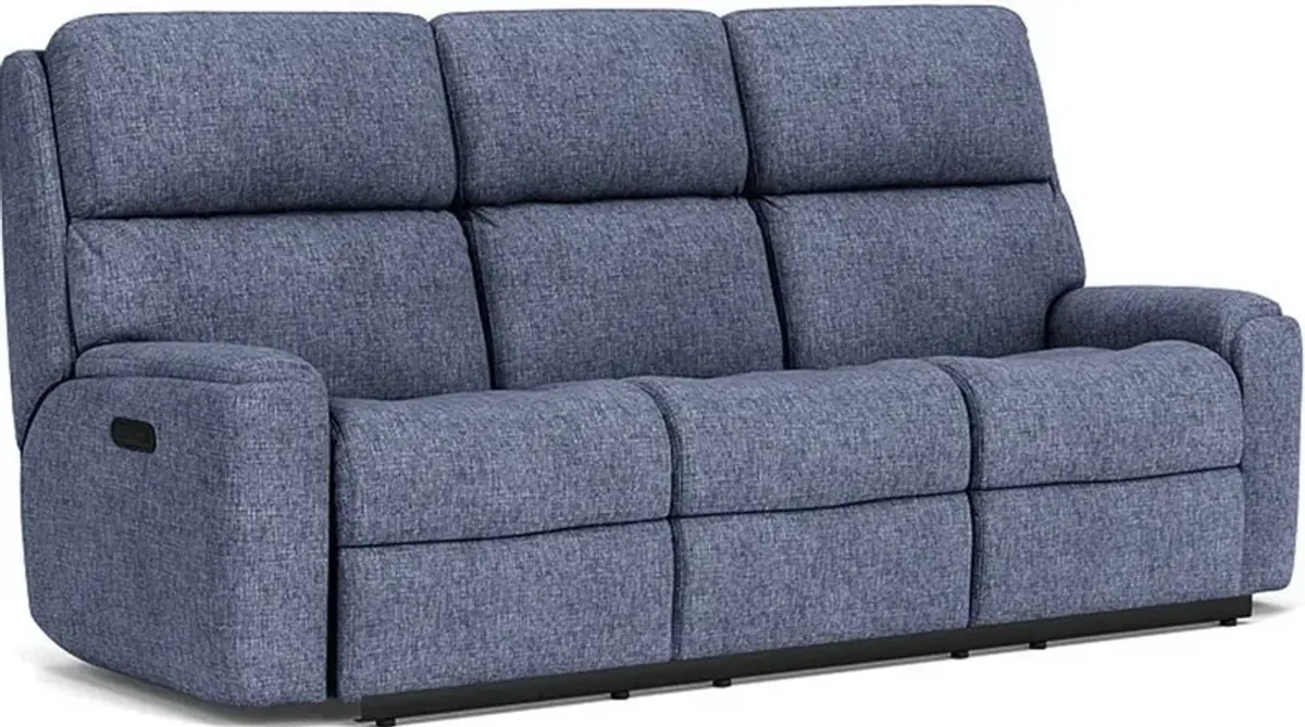 Flexsteel Rio Blue Indigo Reclining Sofa