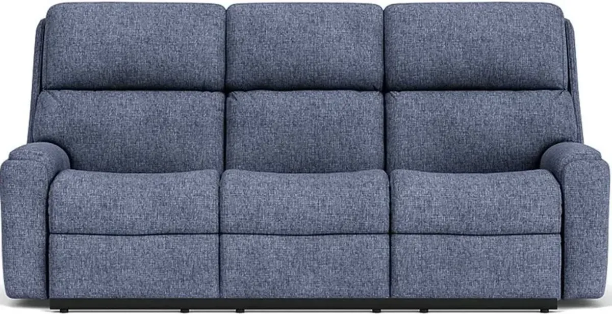 Flexsteel Rio Blue Indigo Reclining Sofa