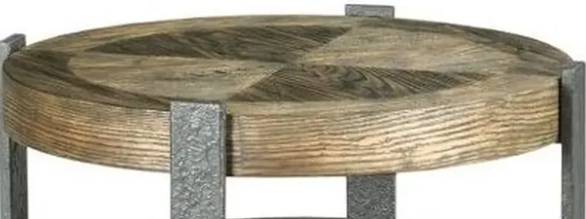 Hammary Hidden Treasures Barrel Strap End Table