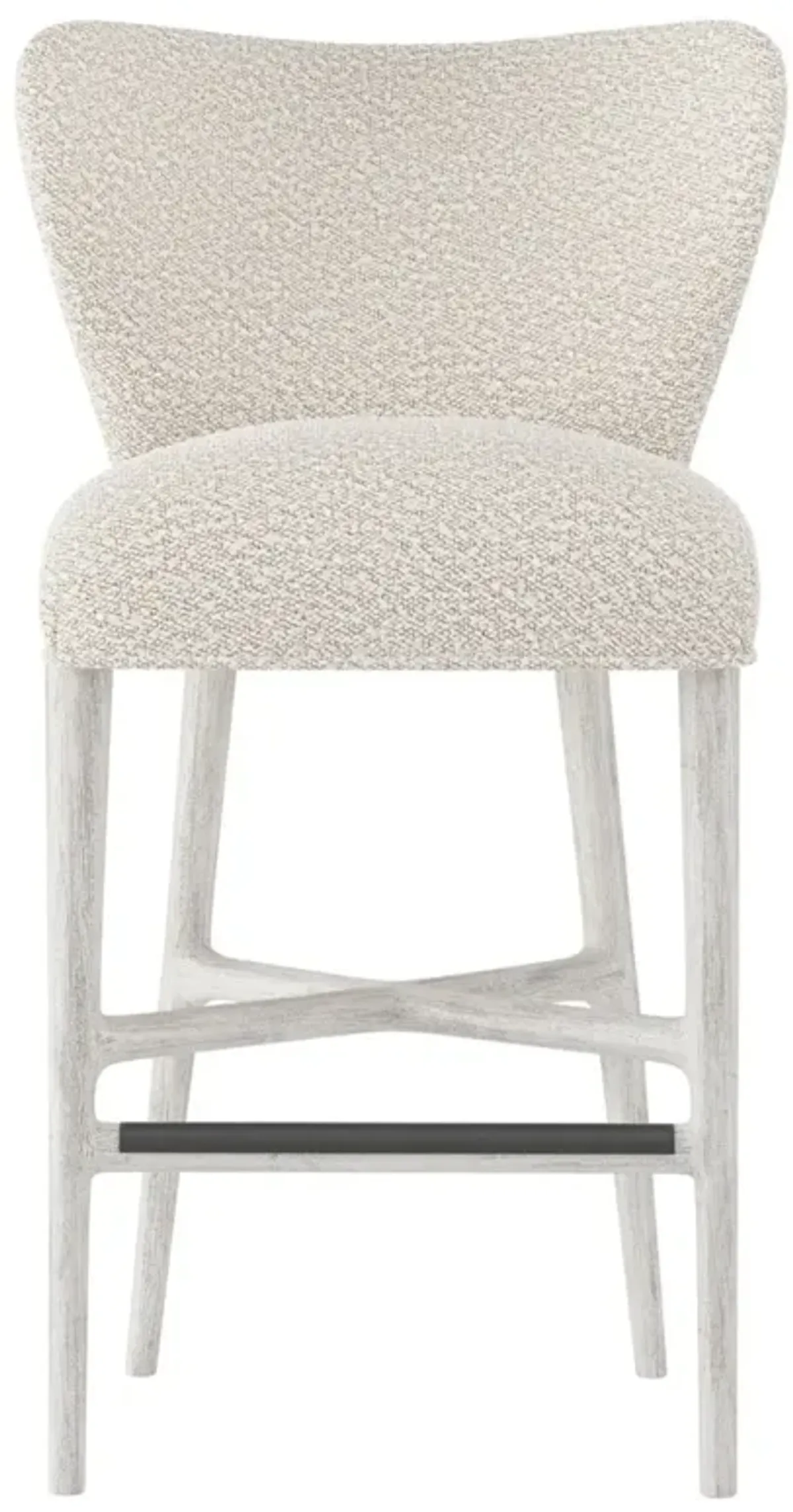 Bernhardt Kemp Wire Brushed Fabric Bar Stool