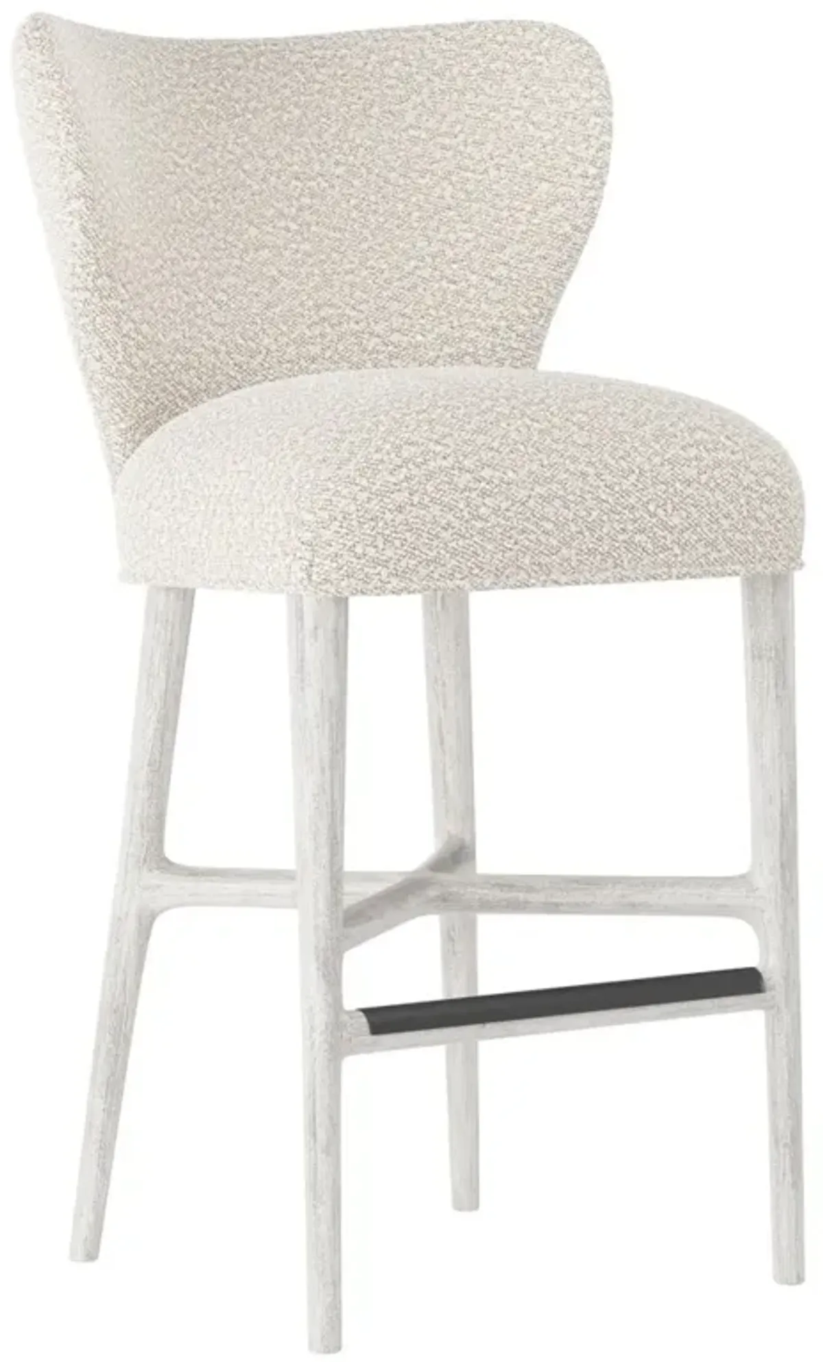 Bernhardt Kemp Wire Brushed Fabric Bar Stool