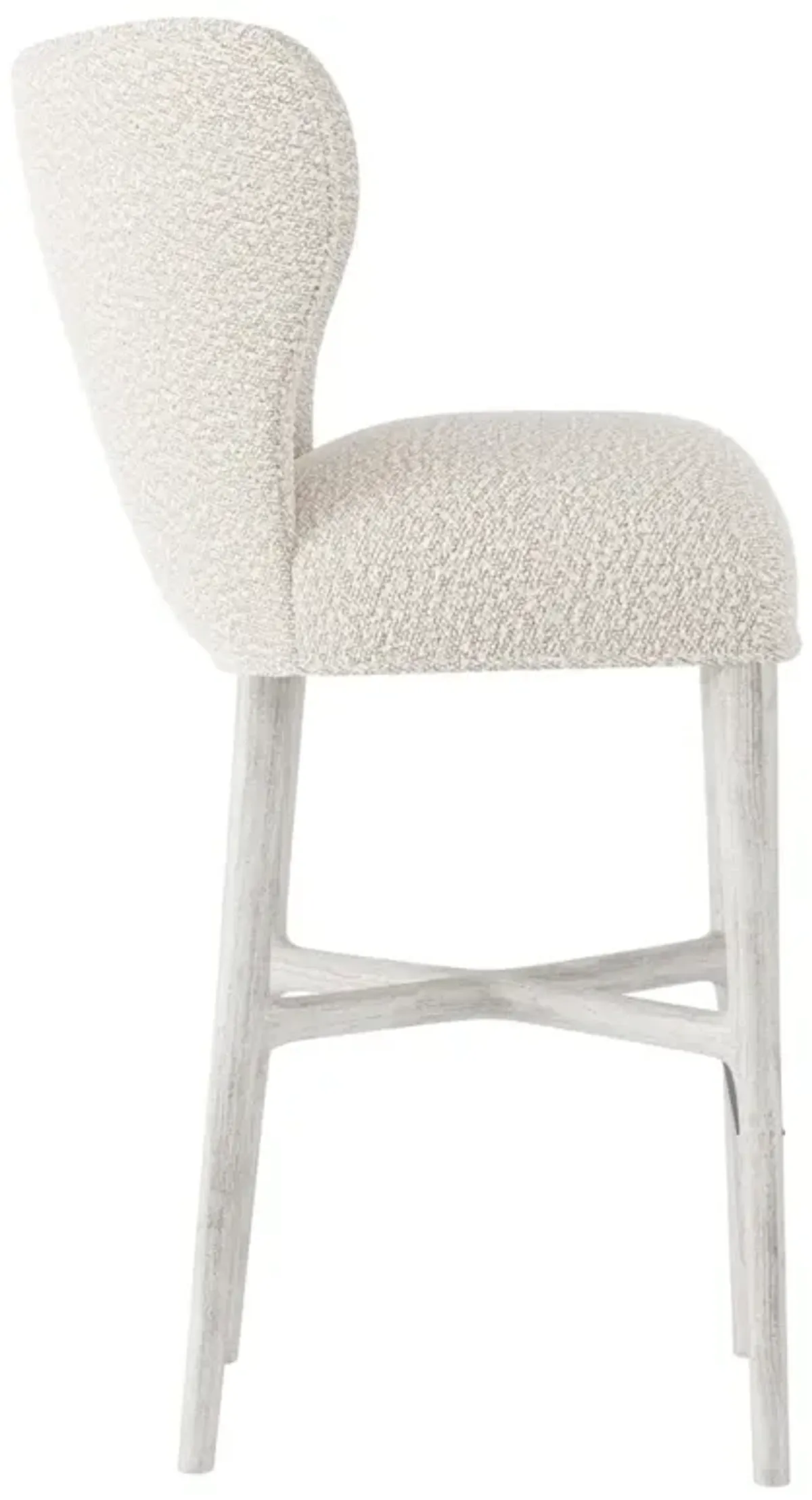 Bernhardt Kemp Wire Brushed Fabric Bar Stool