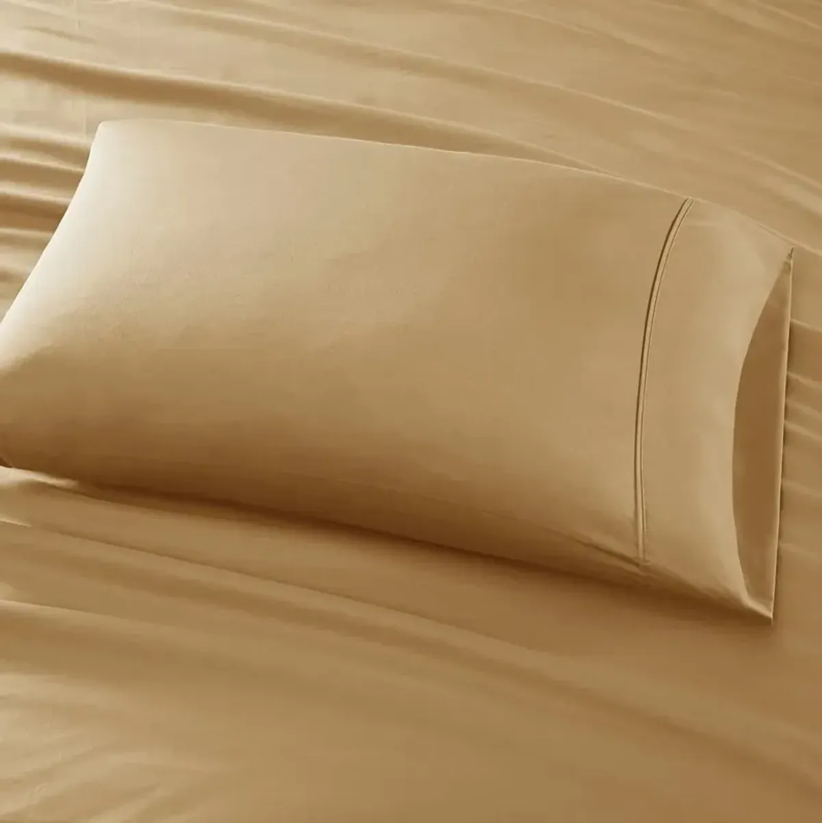 Olliix Madison Park King Gold 600 Thread Count 100% Pima Cotton Sateen Sheet Set