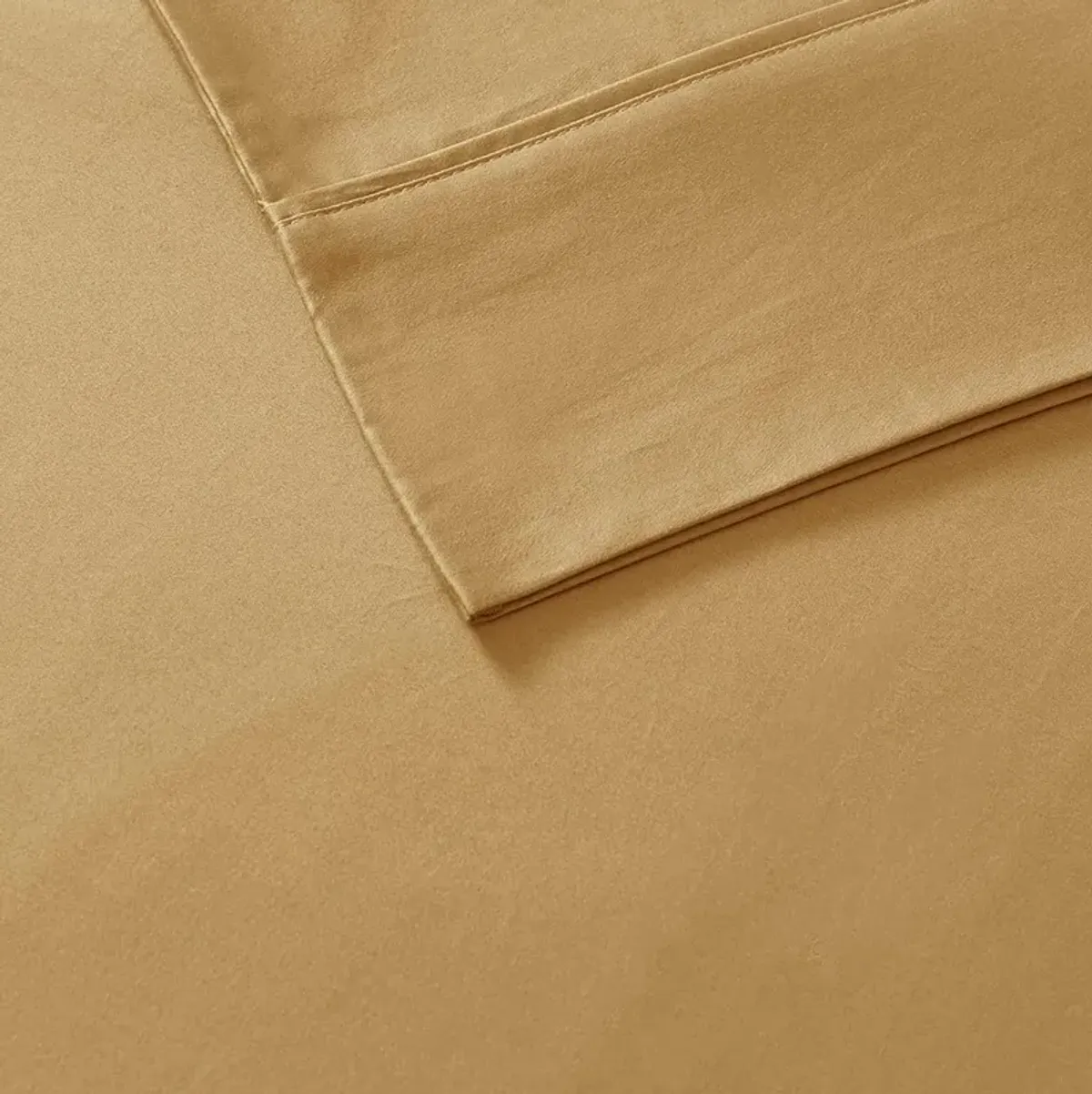 Olliix Madison Park King Gold 600 Thread Count 100% Pima Cotton Sateen Sheet Set