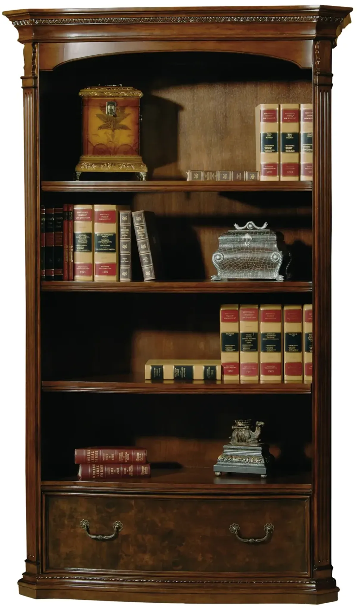 Hekman Old World Walnut Bookcase