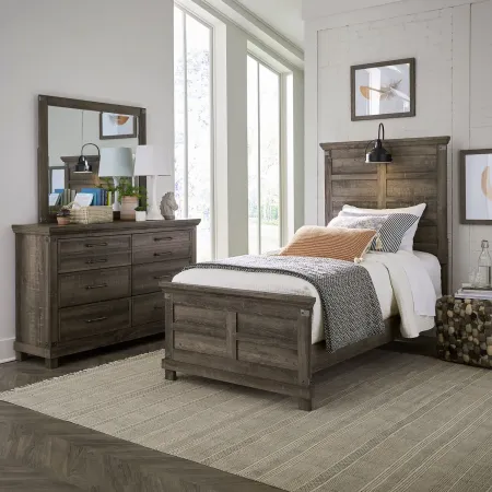 TWIN PANEL BED DRESSER MIRROR - LAKESIDE HAVEN
