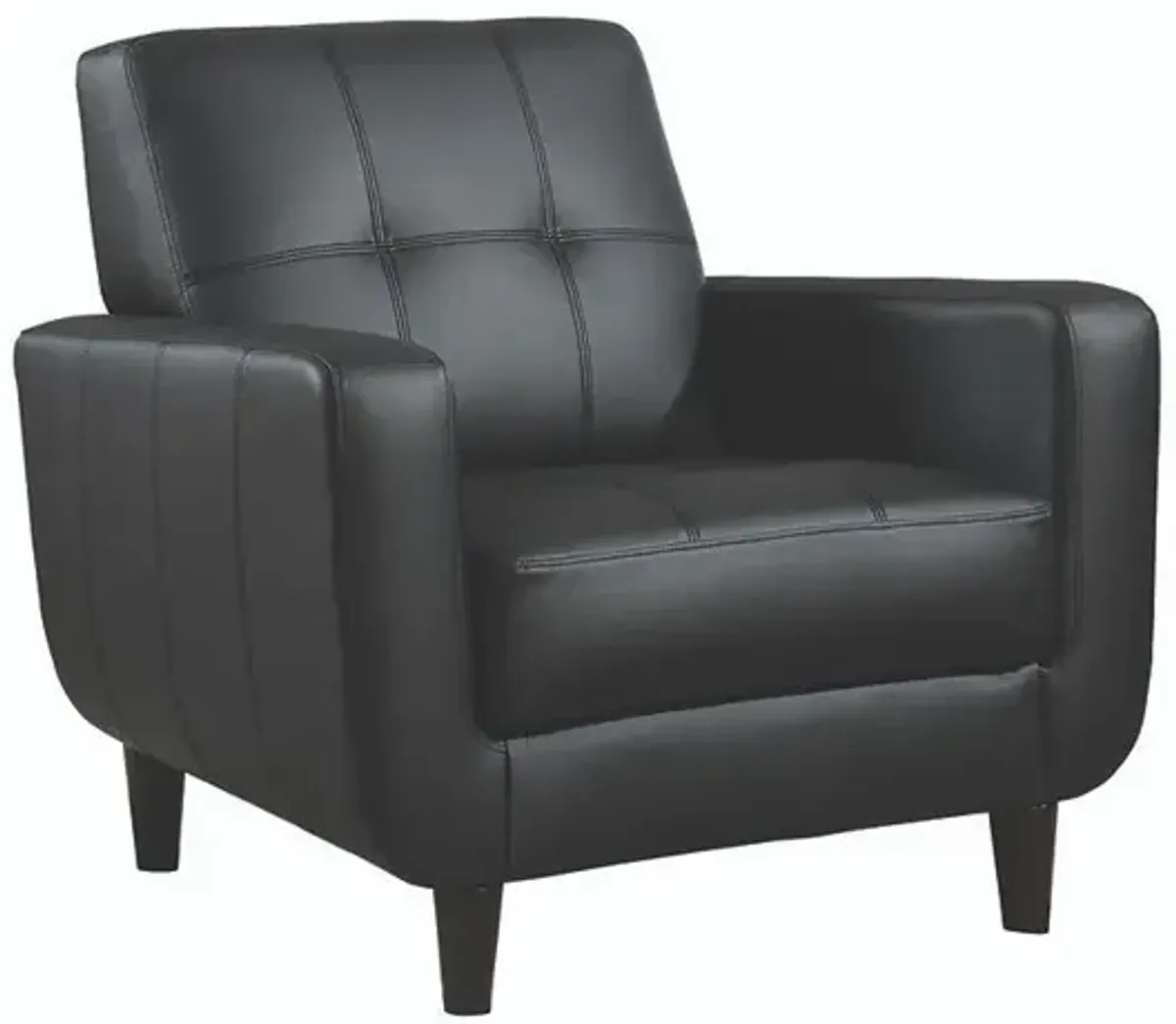 Coaster Aaron Upholstered Track Arm Tufted Accent Chair Black