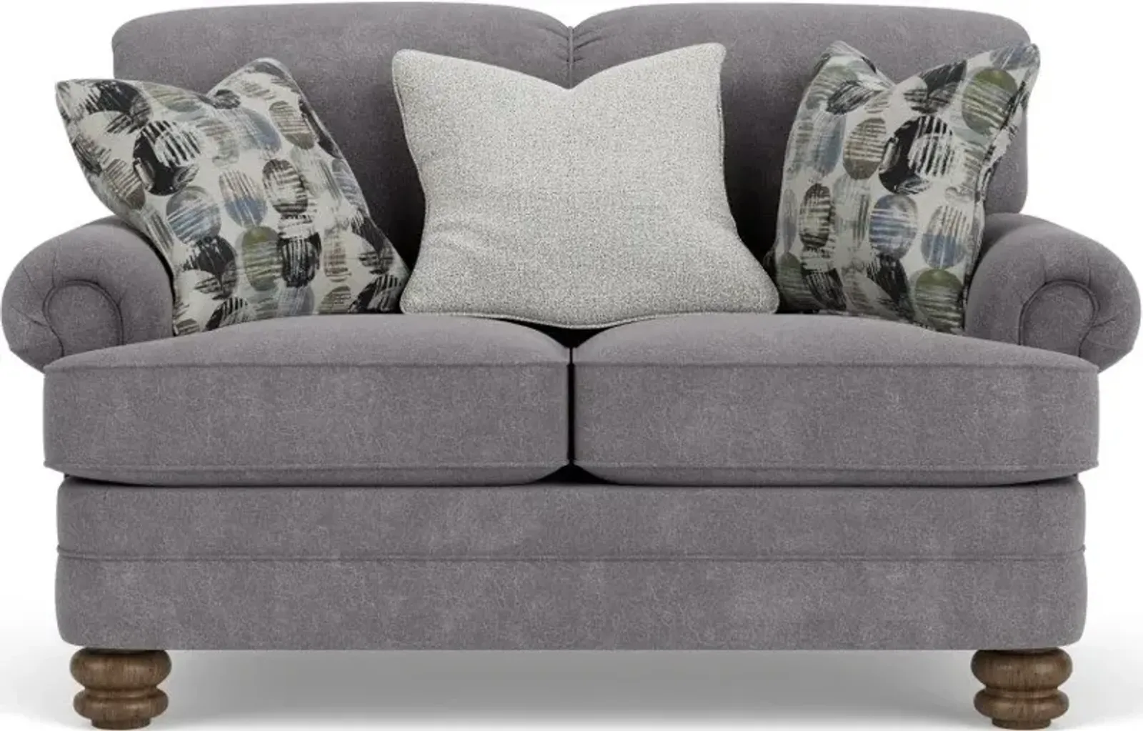 Flexsteel Bay Bridge Gray Fabric Charcoal Loveseat