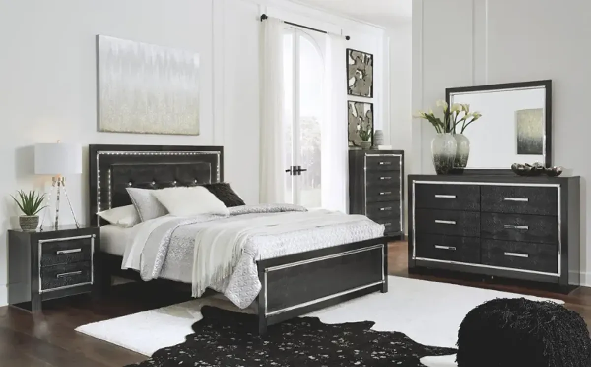 Ashley Kaydell Black Queen Upholstered Panel Bed