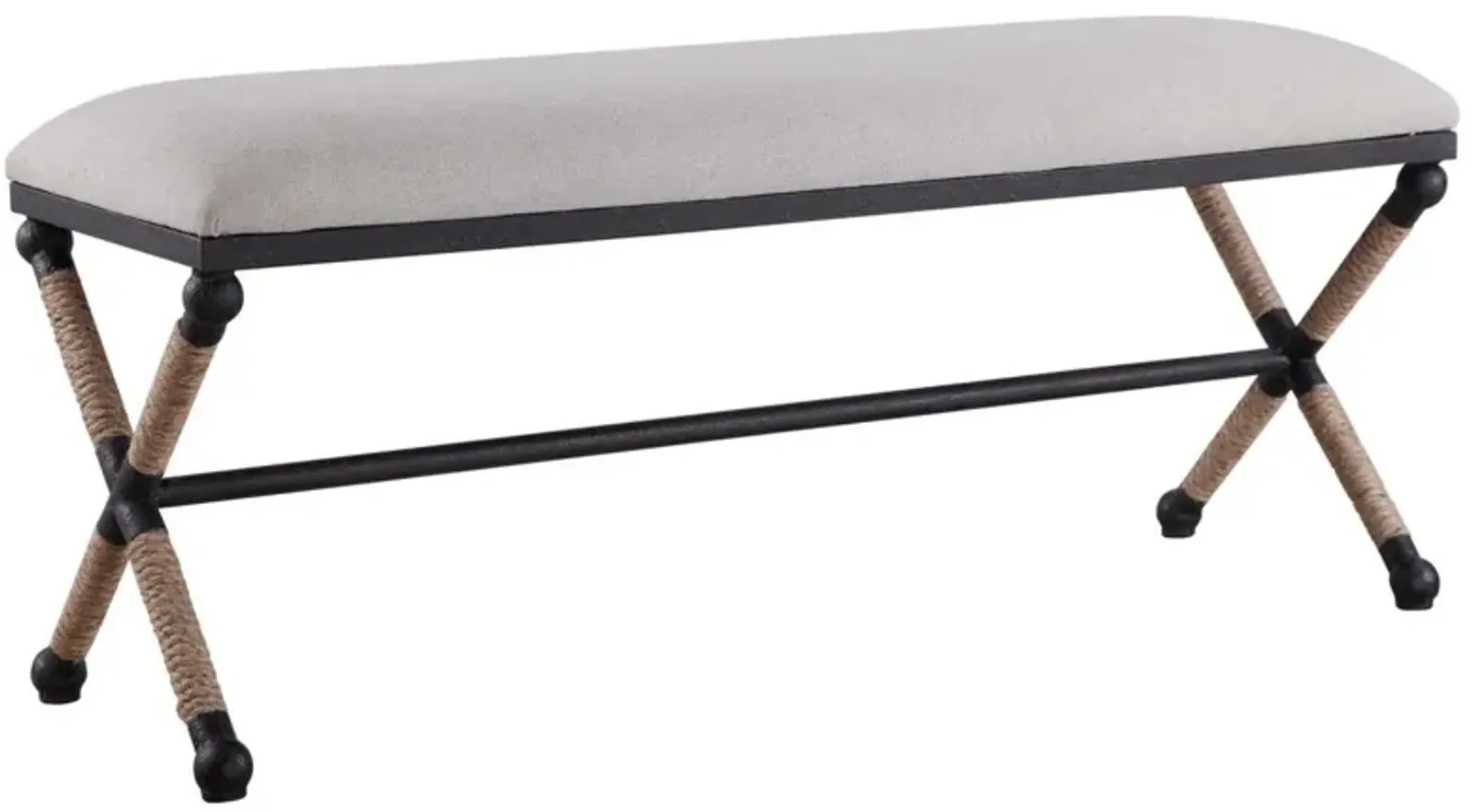 Uttermost Firth Neutral Oatmeal Bench