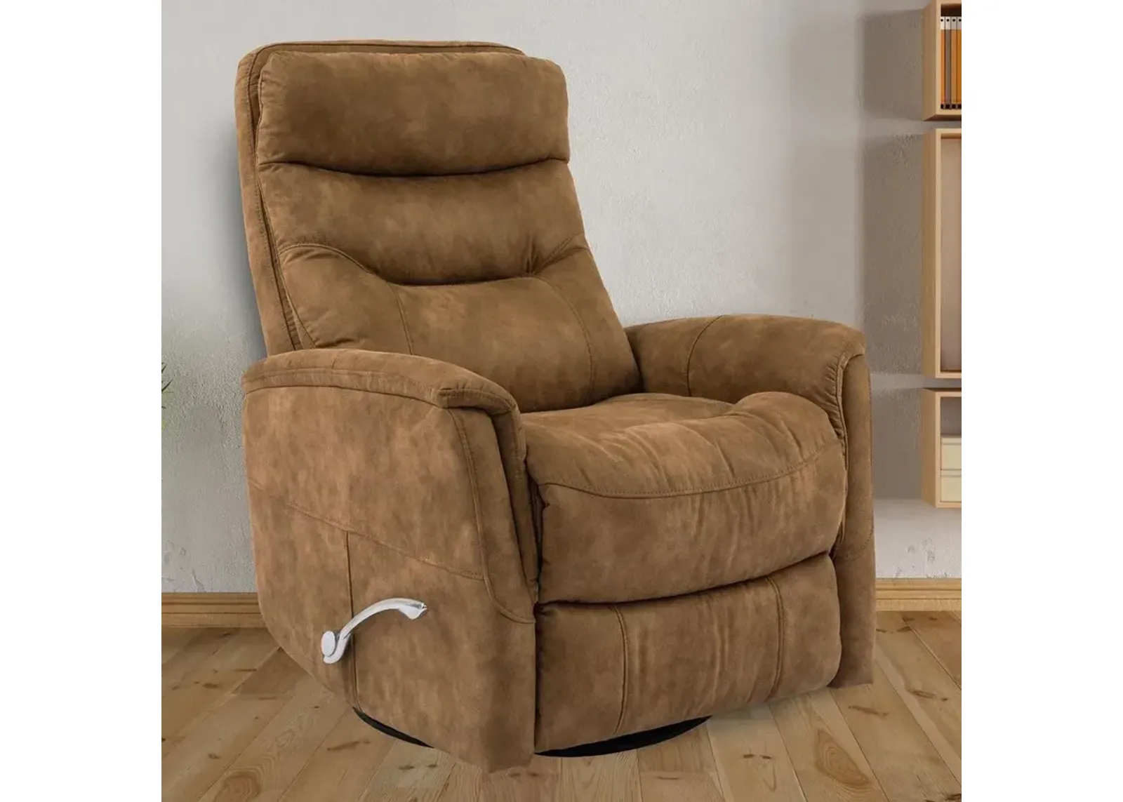 Parker House Gemini Collection Manual Glider Swivel Recliner in Autumn