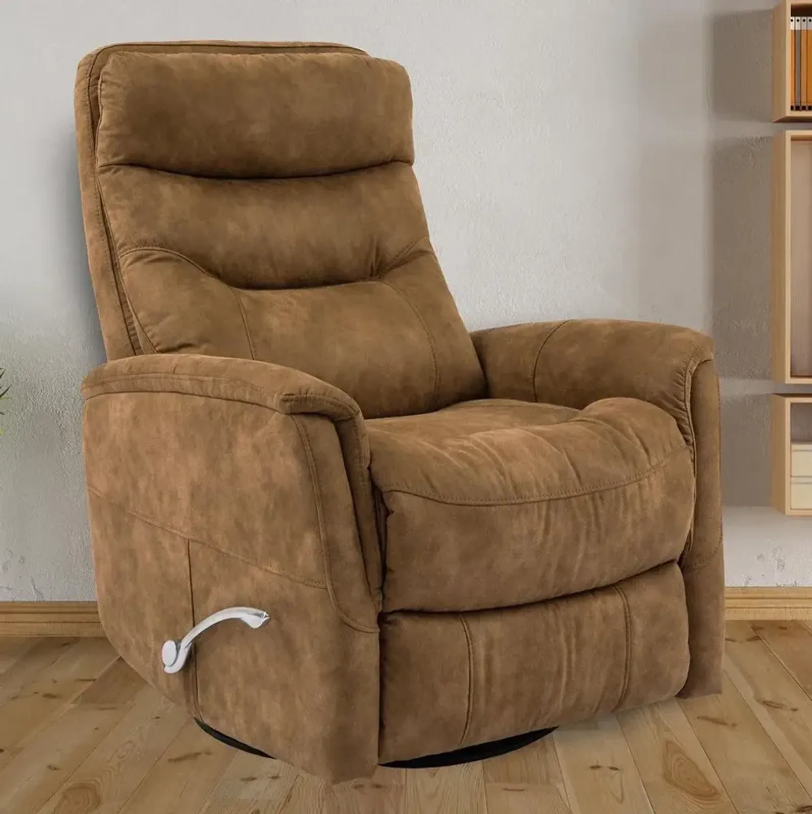 Parker House Gemini Collection Manual Glider Swivel Recliner in Autumn