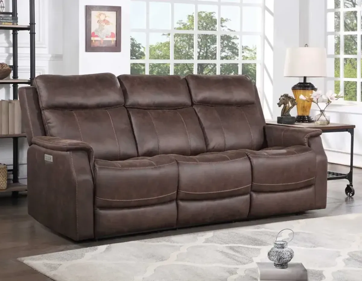 Steve Silver Valencia Walnut Power Reclining Sofa