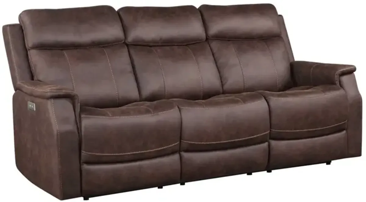 Steve Silver Valencia Walnut Power Reclining Sofa