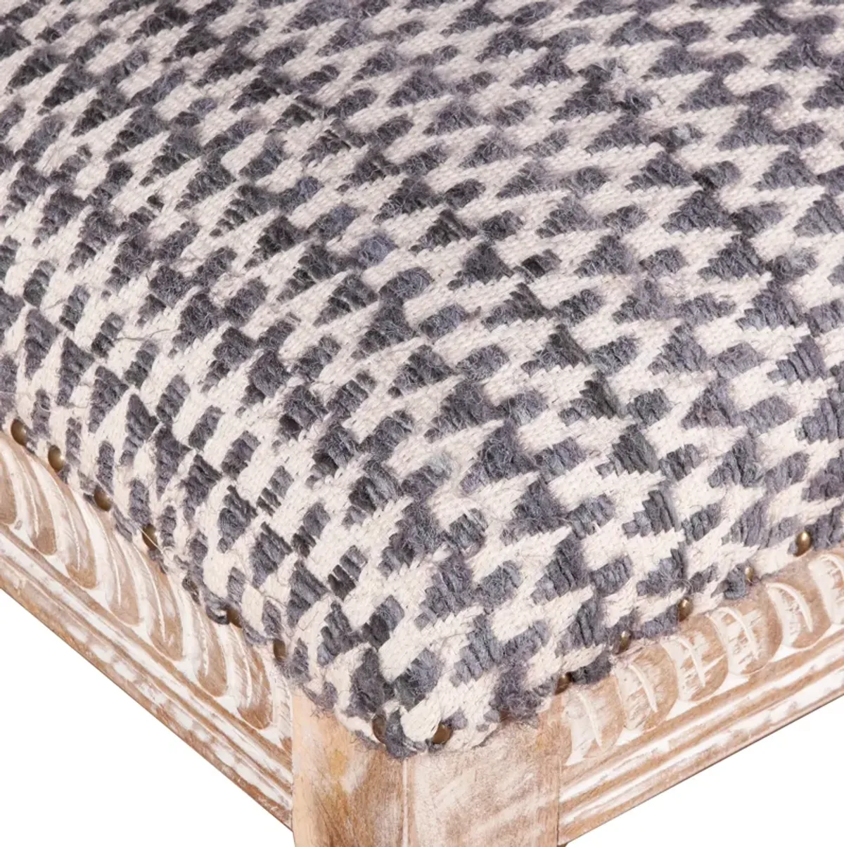 Home Trends Design Marrakech Upholstered Chocho Fabric Ottoman