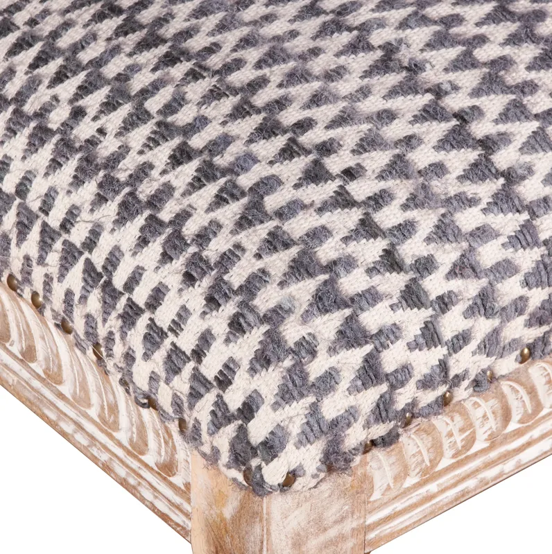 MARRAKECH UPHOLSTERED CHOCHO FABRIC OTTOMAN