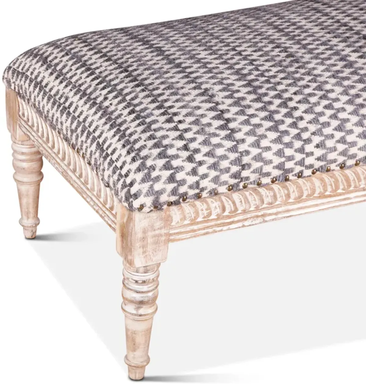 Home Trends Design Marrakech Upholstered Chocho Fabric Ottoman