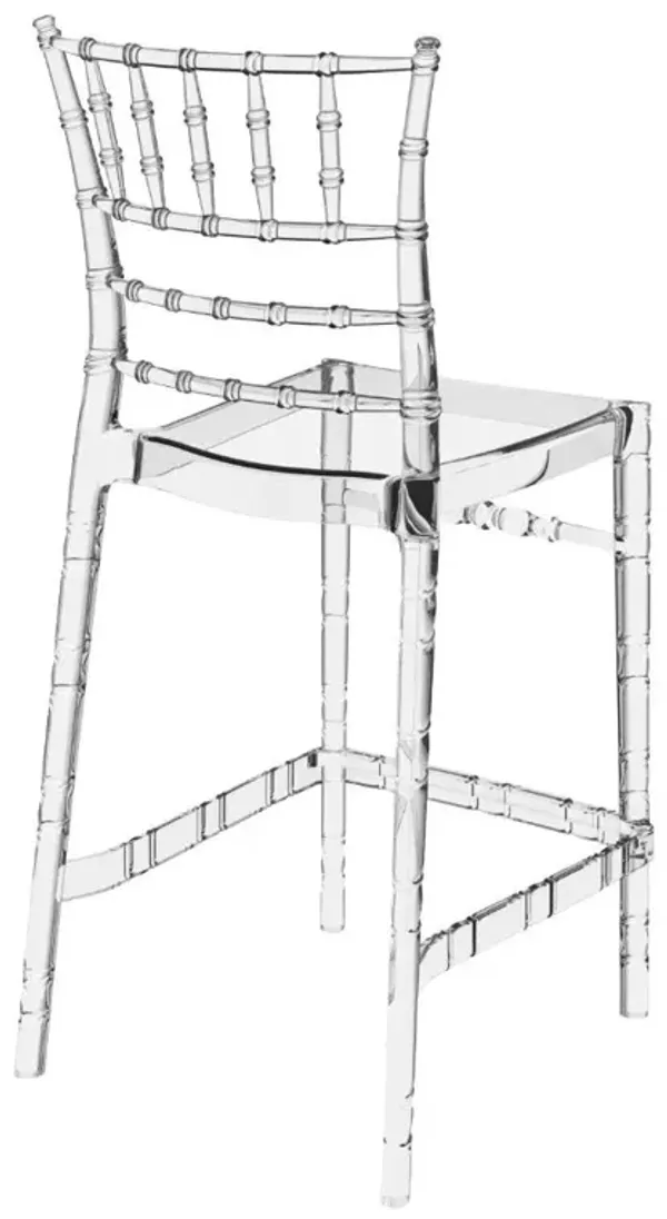Compamia Chiavari Polycarbonate Counter Stool Transparent Clear