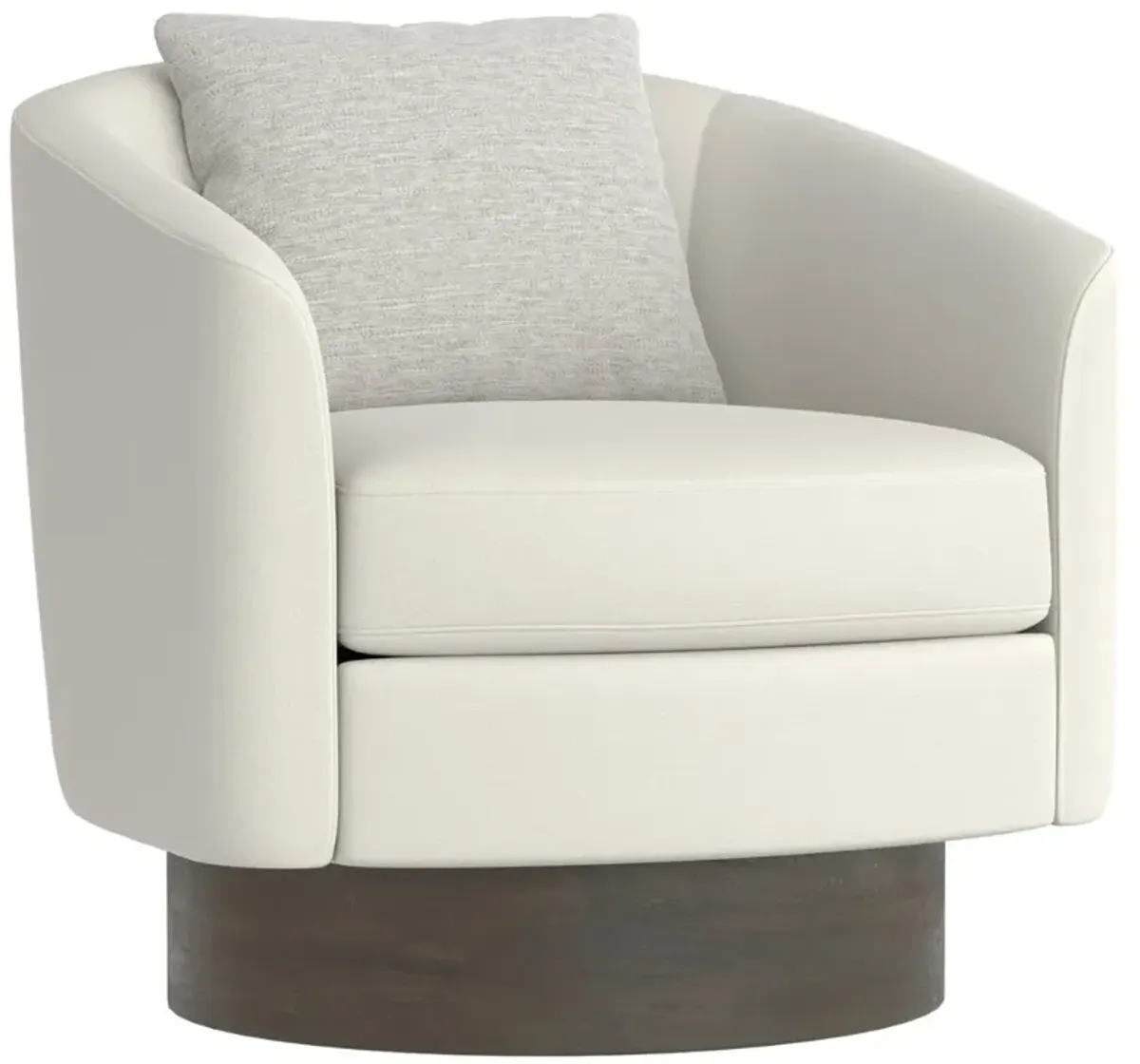 Bernhardt Camino Fabric Swivel Barrel Chair