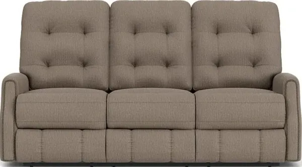 Flexsteel Devon Brown Pewter Reclining Sofa
